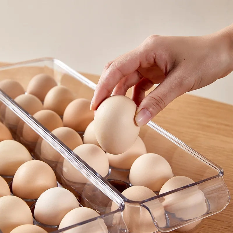 MULTIPLE GRIDS EGG STORAGE BOX WITH LID